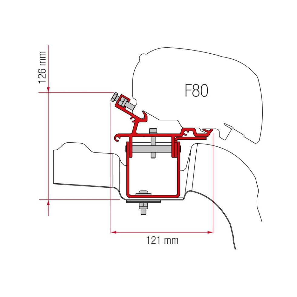 Felszerelő adapterek Fiammastore F80 S napellenzőkhöz - Image 7