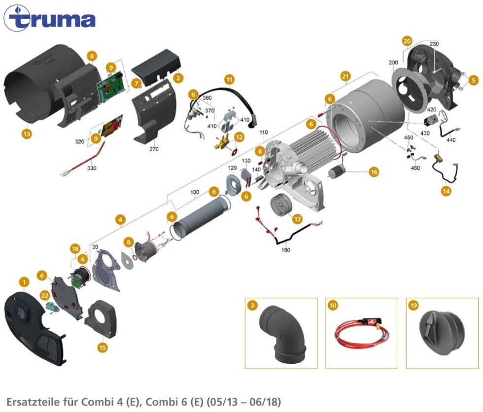 Elektronika 2007/03-2018/06 között gyártott Truma Combi 4 (E) lakóautó fűtőberendezéshez - Image 2