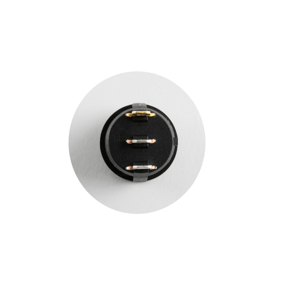 Billenőkapcsoló világító LED-del, 12V, 1ák, piros vagy zöld - Image 2