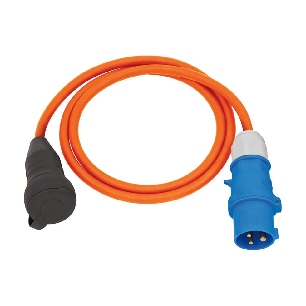 CEE dugó-Villás aljzat, narancs színű kábellel, 3 x 2,5 mm2