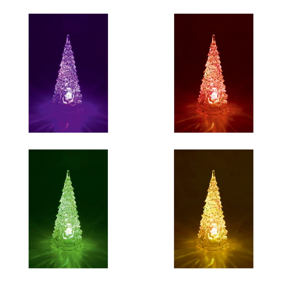 LED-es asztali dísz, fenyőfa - Image 2