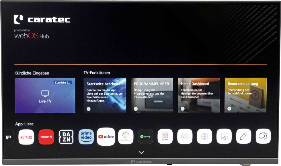TFT-LED-lapostévé webOS Caratec Vision Smart-TV-vel - 4020