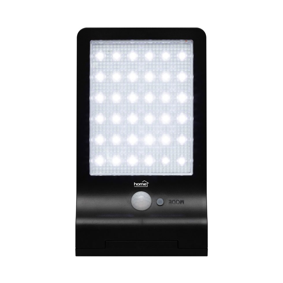 Napelemes LED reflektor, 300 lm, PIR mozgásérzékelő, 120° 5m, 36 db hidegfehér SMD LED, energiatakarékos, műanyag, IP44 - Image 2