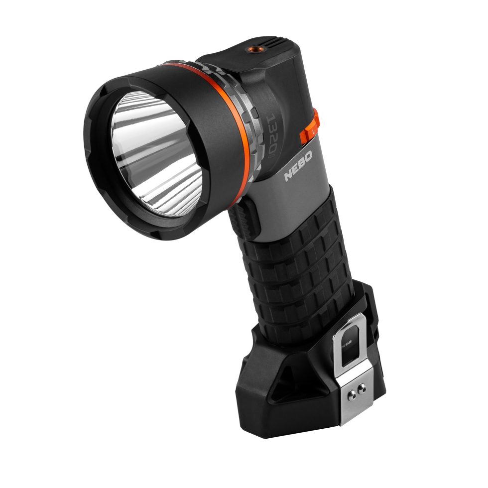 Keresőlámpa NEBO Luxtreme SL75, 780 lm, 1200 m, 3 funkció, IP67, 9000 mAh, 1/4" tripodra szerelhető, övcsipesz, mágneses