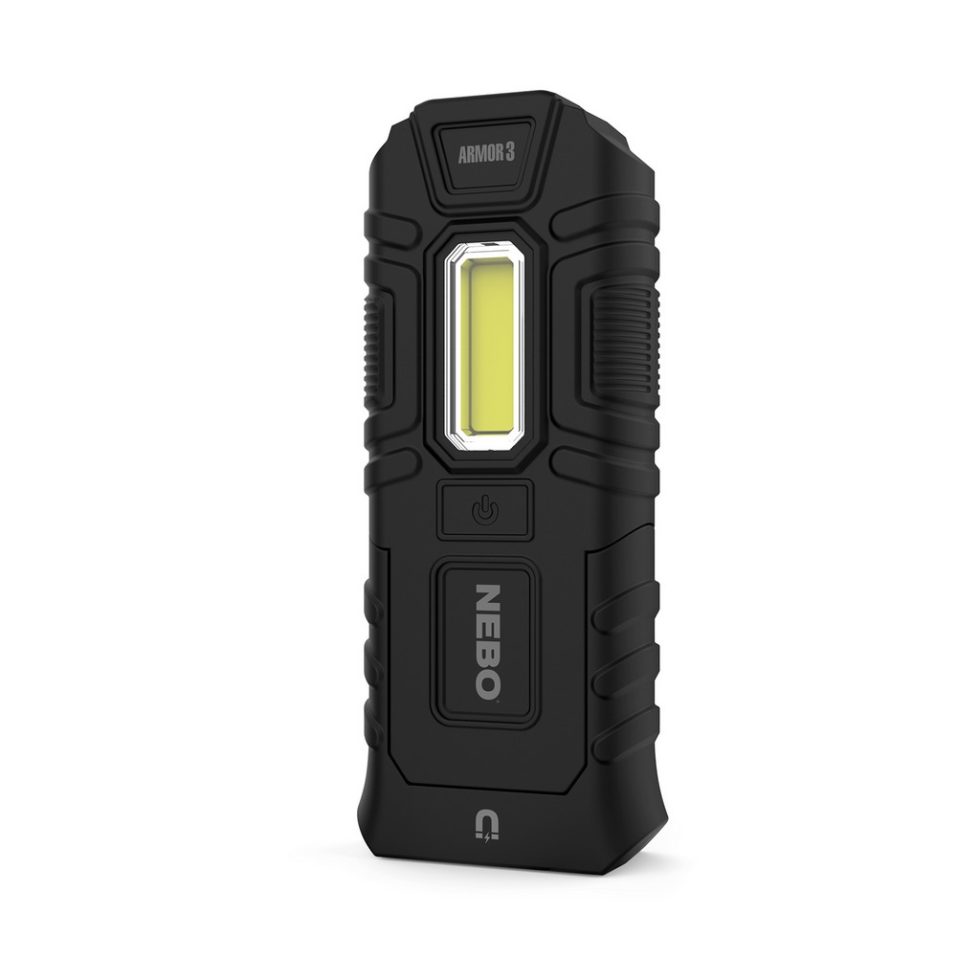 Szerelő- és zseblámpa NEBO ARMOR 3, NE6526, 360 lm - 40 lm, IPX7, Direct-to-Red funkció, acélcsipesz, mágneses talp, 3 üzemmód