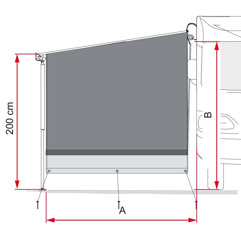 Oldalfal Fiamma előtetőkhöz, Side Block - Image 2