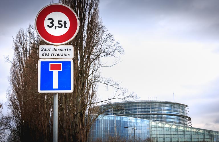 Strasbourg, France December 28, 2017 Next To The European Pa