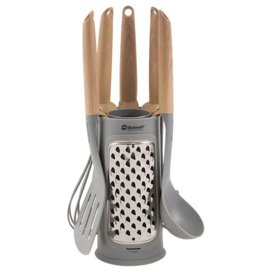 53f63 Outwell Adana Utensil Set Konyhai Eszkoez Keszlet Barnasszuerke Brown